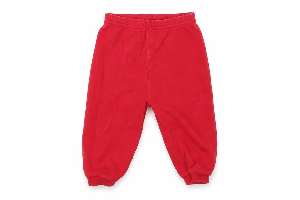 Front view of George Baby Red Jogger Trousers, size 9, Months