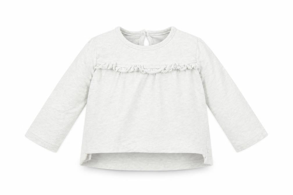Front view of George Baby Grey Basic T-Shirt, size 9-12, Months