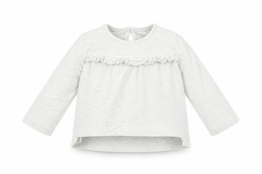 Front view of George Baby Grey Basic T-Shirt, size 9-12, Months