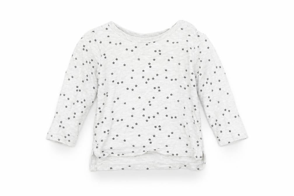 Front view of Primark Baby Grey Basic T-Shirt, size 6-9, Months