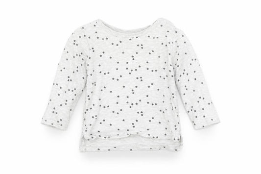 Front view of Primark Baby Grey Basic T-Shirt, size 6-9, Months