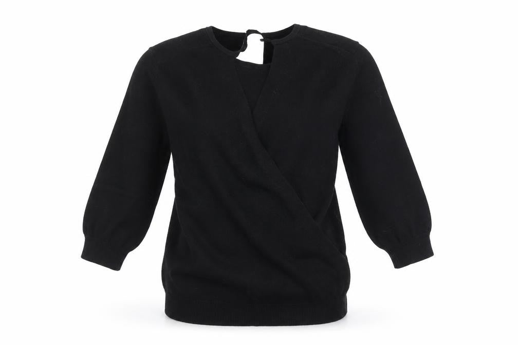 Front view of Giordano women’s black jumper, size UK 10