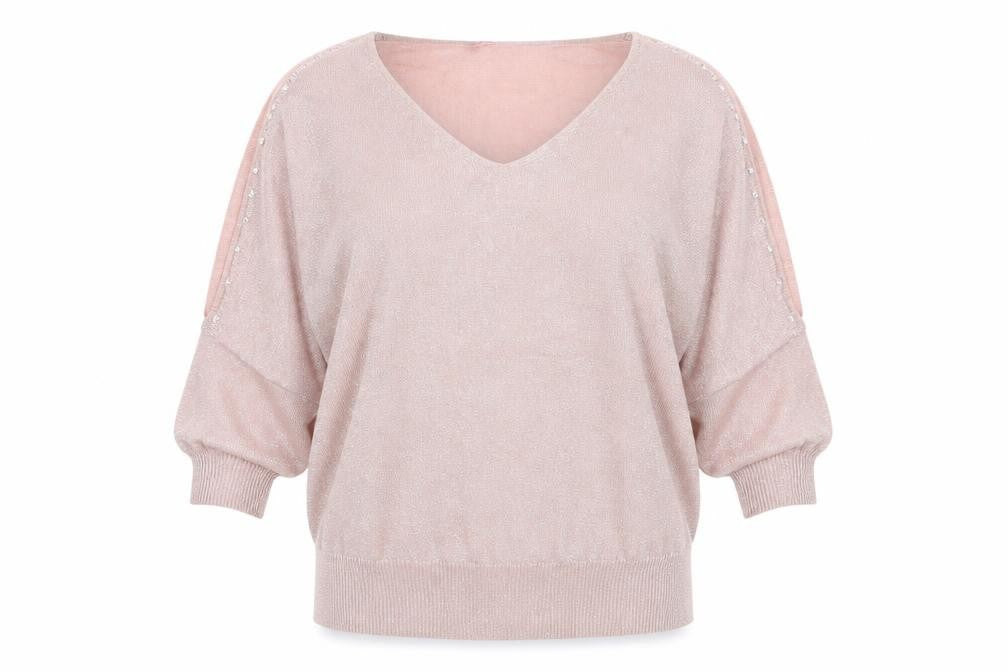 Front view of Together women’s pink jumper, size UK 16