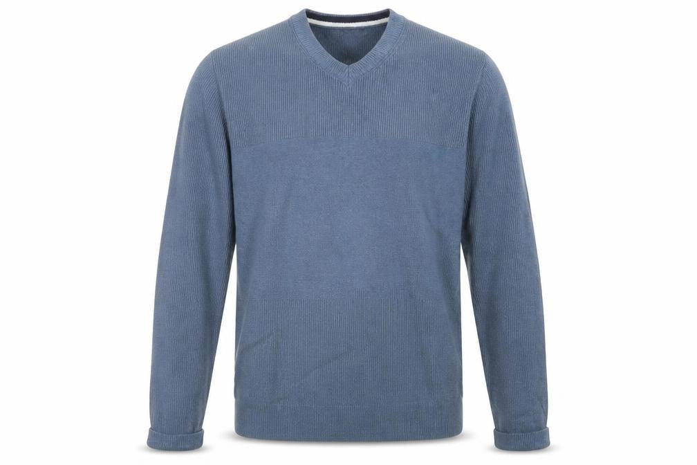 Front view of Marks & Spencer men’s green jumper, size M