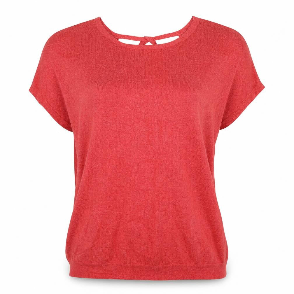 Front view of Next women’s red jumper, size UK 14