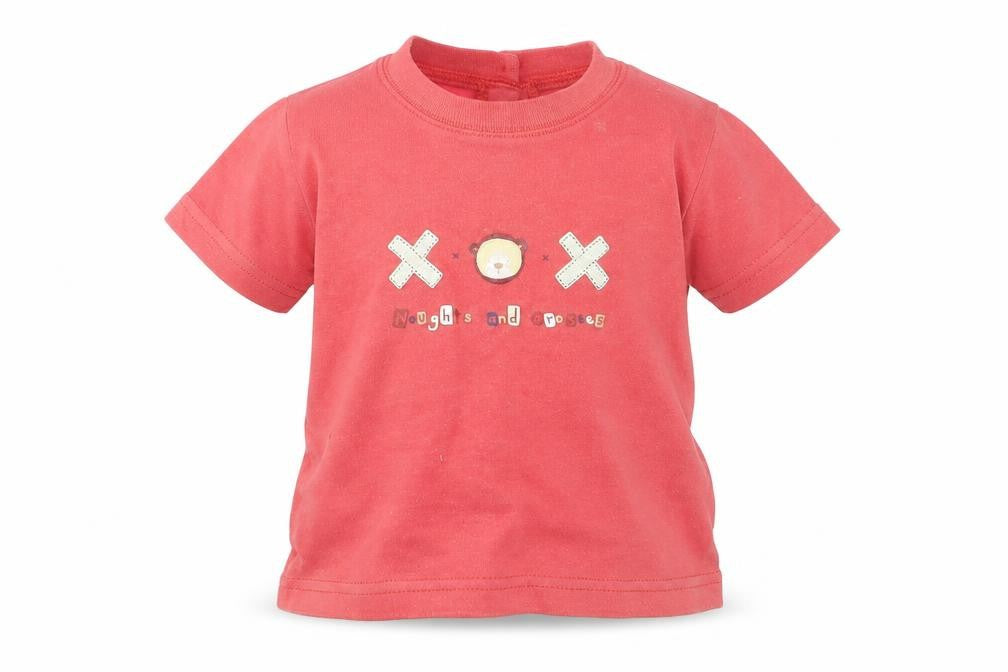 Front view of George Baby Red Basic T-Shirt, size 3-6, Months