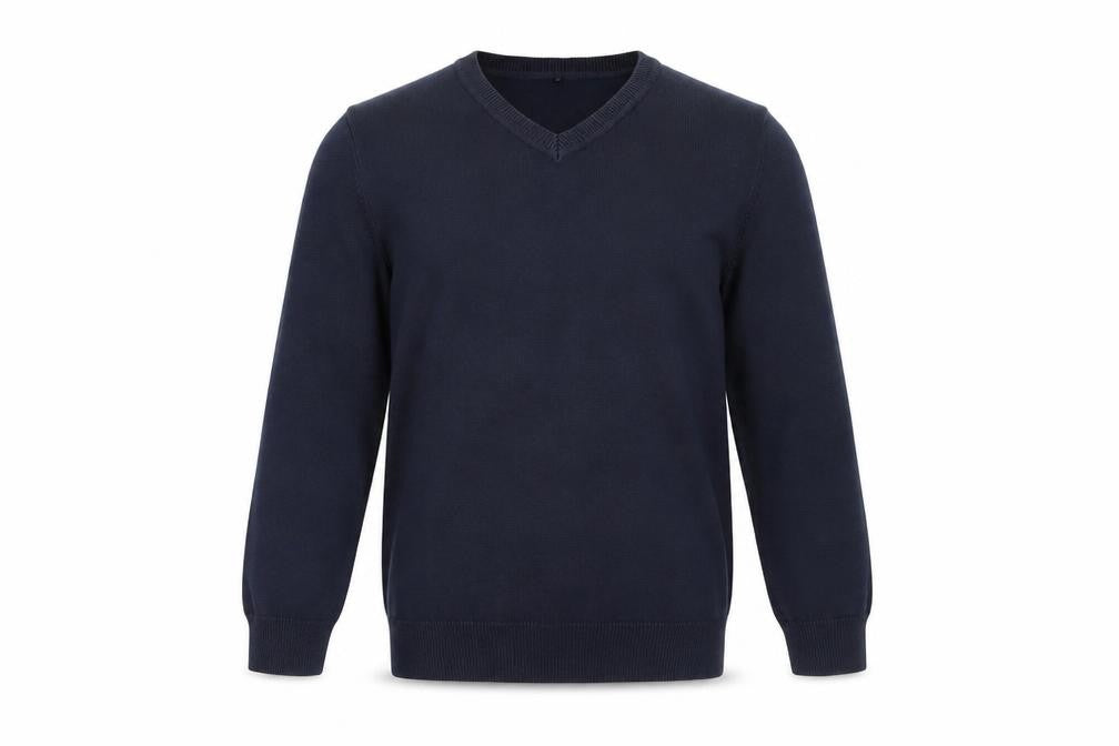 Front view of George boys’ blue jumper, size 7-8, years