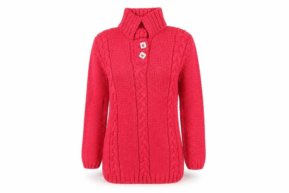 Front view of Preworn women’s pink jumper, size S