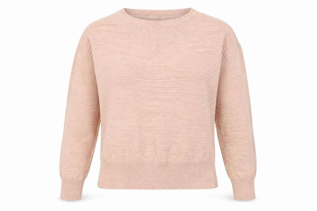 Front view of Next women’s pink jumper, size UK 12