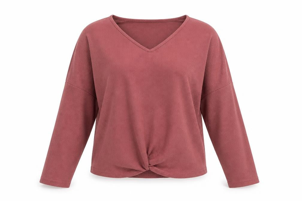 Front view of SHEIN women’s red jumper, size L