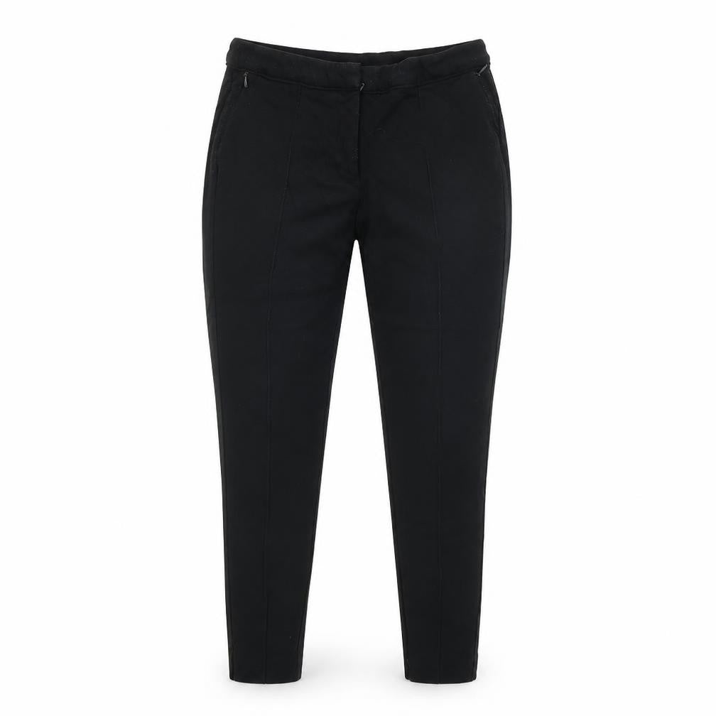Front view of Marks & Spencer women’s black trousers, 26-inch leg