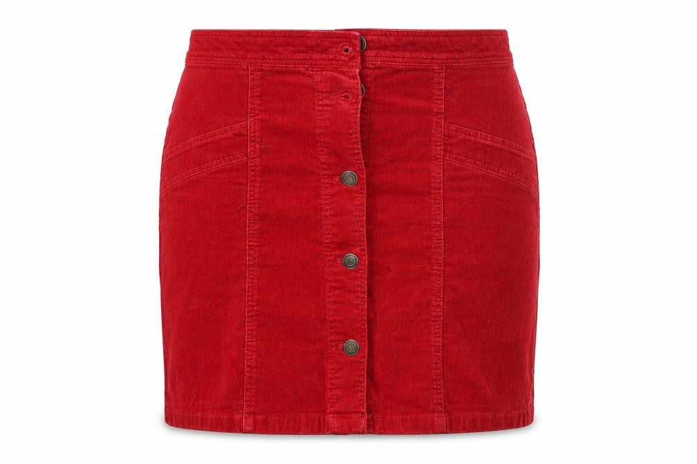 Front view of Marks & Spencer women’s red straight & pencil set, size UK 8