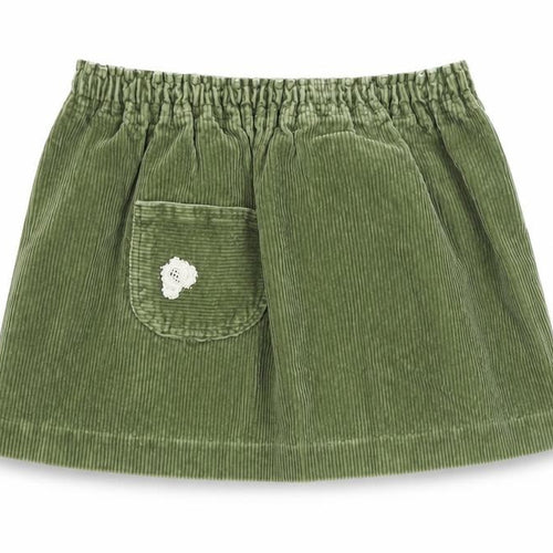 Preworn Girls Green Spotted  A-Line Skirt