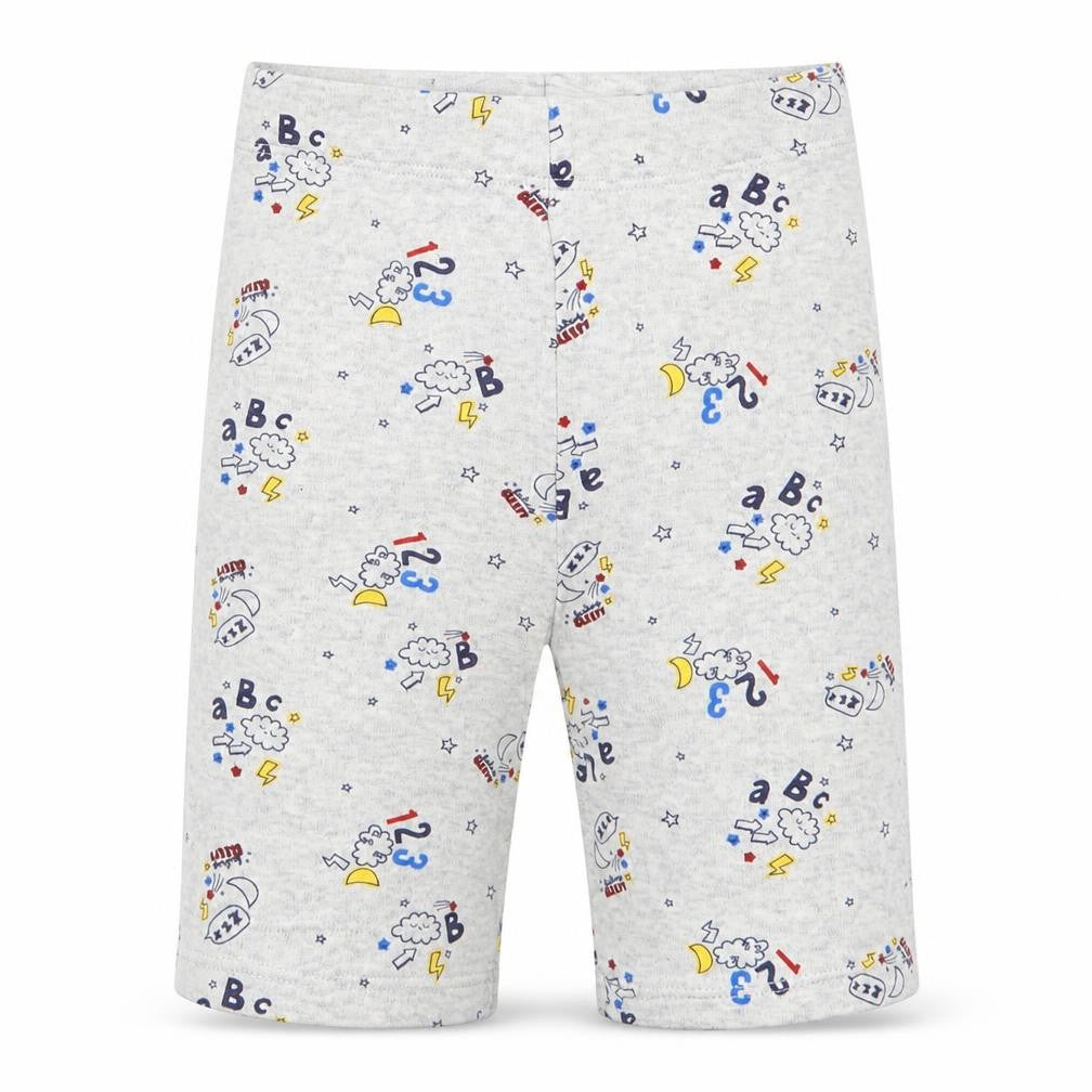 Front view of F&F boys’ grey geometric pyjama pants, size 2-3, years