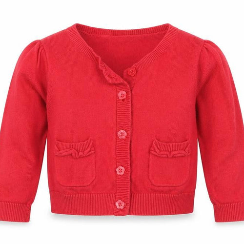 George Boys Red  Knit Cardigan Jumper Size 12-13 Years