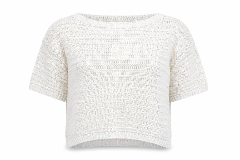 Front view of River Island women’s beige jumper, size UK 8