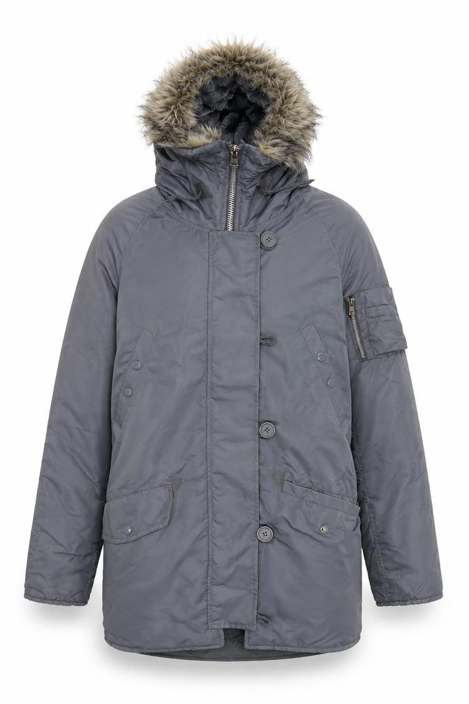 Front view of Moto women’s blue jacket coat, size UK 10