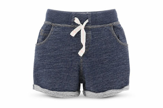 Front view of Next Baby Blue Denim Trousers, size 18-24, Months - shorts