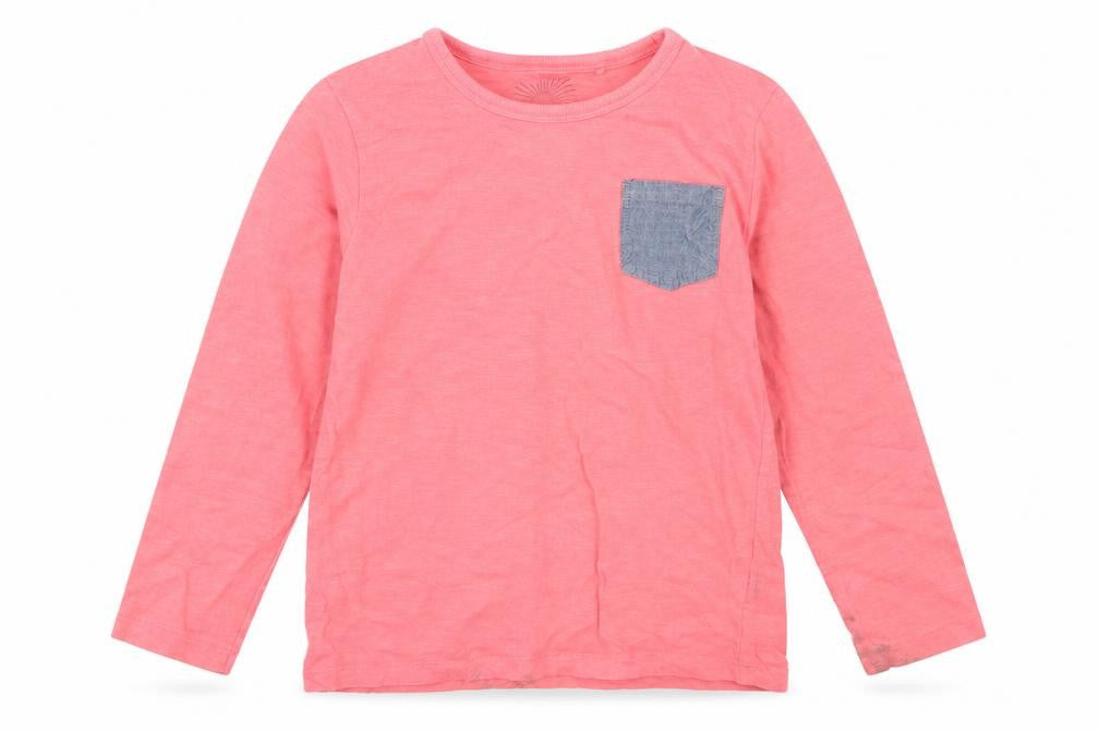 Front view of Next girls’ red basic t-shirt, size 5-6, years