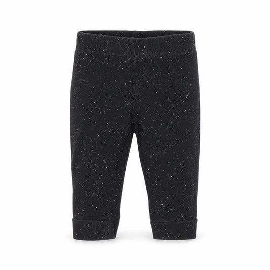 Front view of F&F girls’ black spotted capri leggings, size 3-6, months