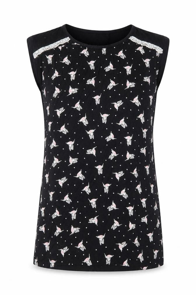 Front view of Marks & Spencer women’s black solid capri dress, size UK 12