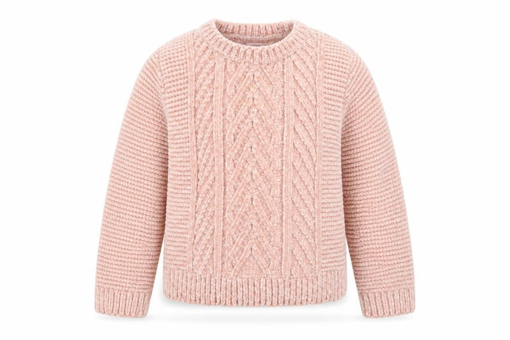 Front view of Tommy Bahama girls’ pink jumper, size 2-3, years