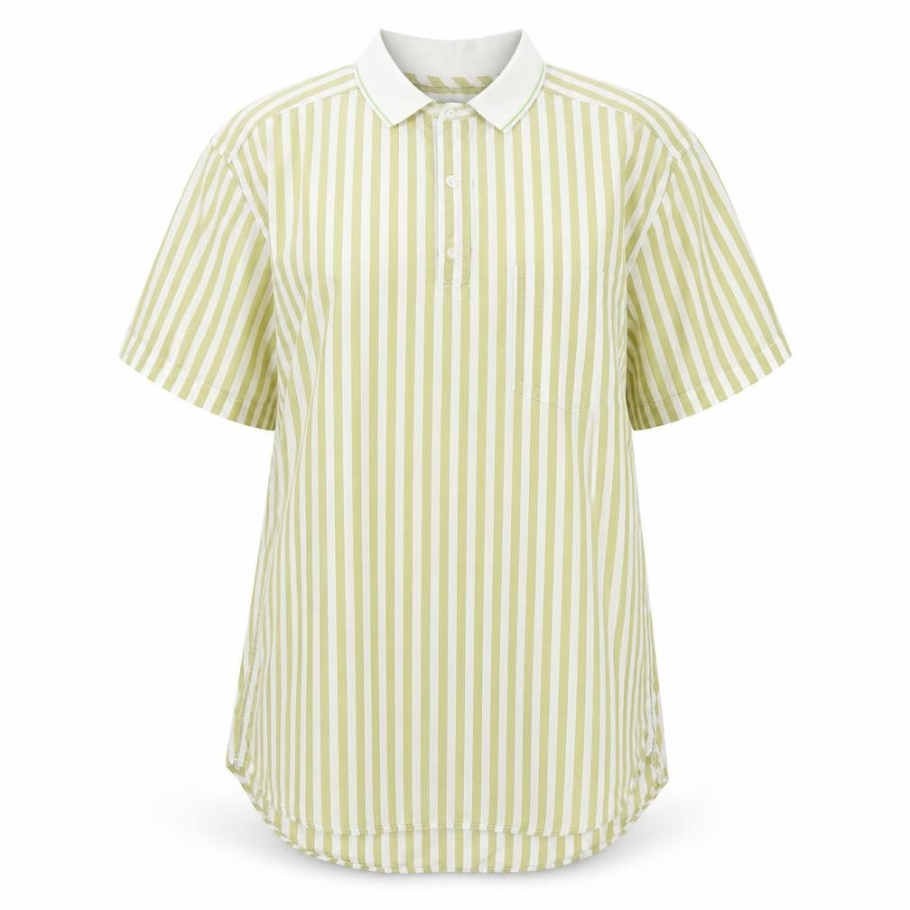 Stefanel Girls Green Striped  Tunic T-Shirt Size L