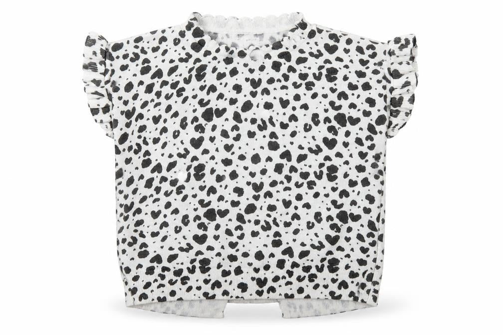 Front view of Next girls’ white animal print jumper, size 9, years - leopard print
