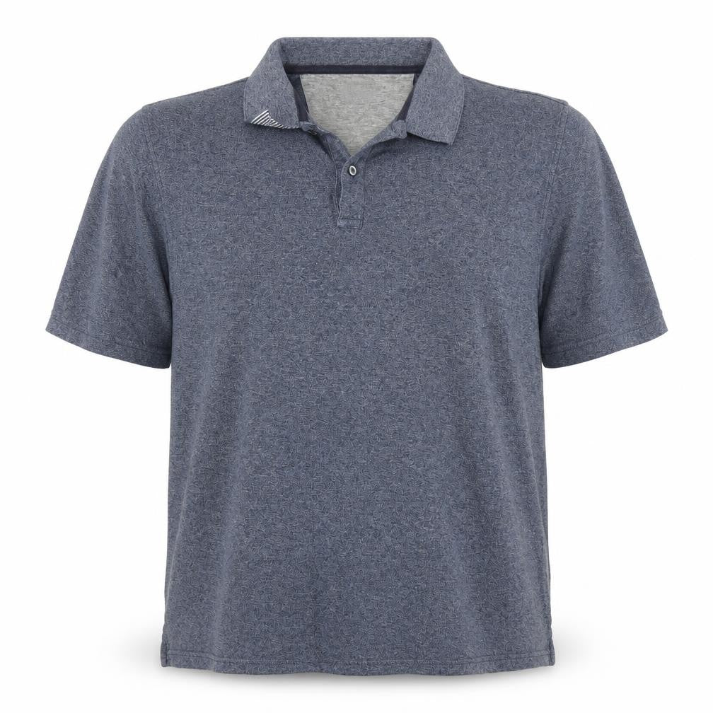 Front view of Modern Essentials men’s blue polo, size 2XL