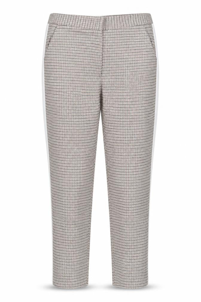 ASOS Womens Brown Houndstooth  Capri Trousers Size 10 L24 in