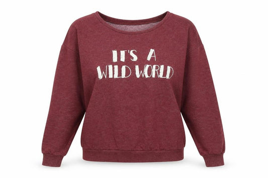 Front view of Divided women’s red jumper, size S, - wild world