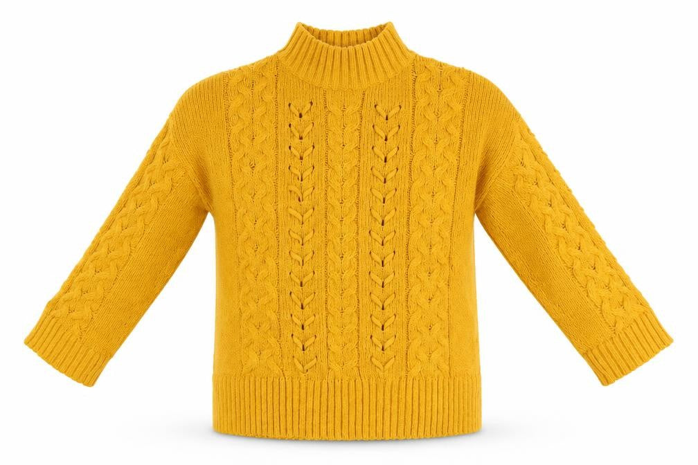 Front view of Matalan women’s yellow jumper, size L