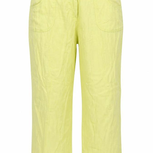 Denim & Co. Womens Yellow   Trousers  Size 16 L24 in