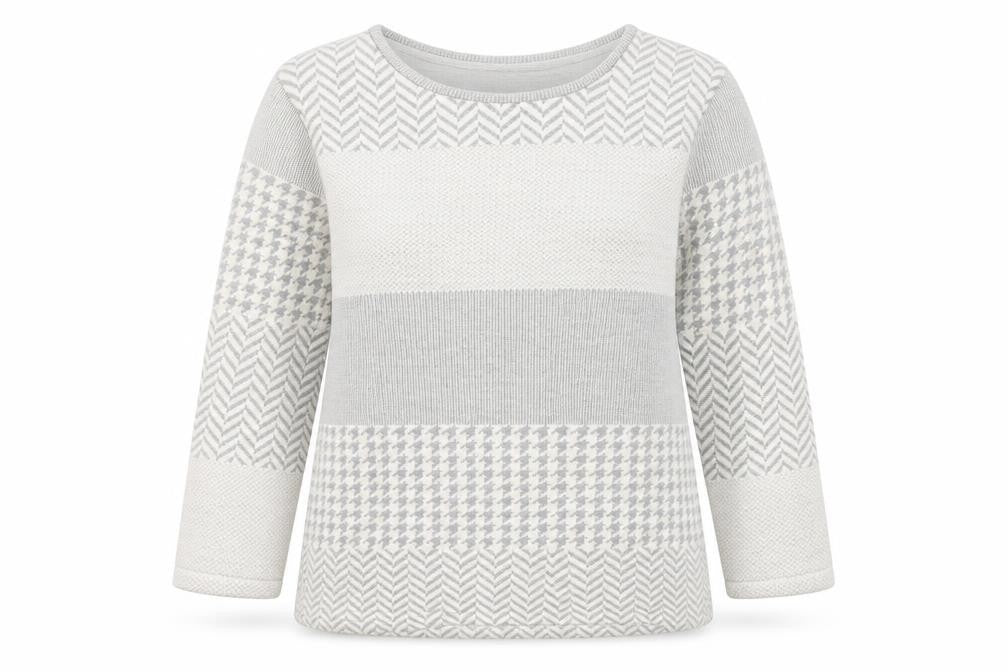 Front view of F&F women’s grey jumper, size UK 10