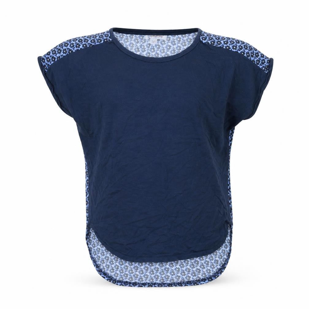Front view of Blue Zoo girls’ blue basic t-shirt, size 7, years