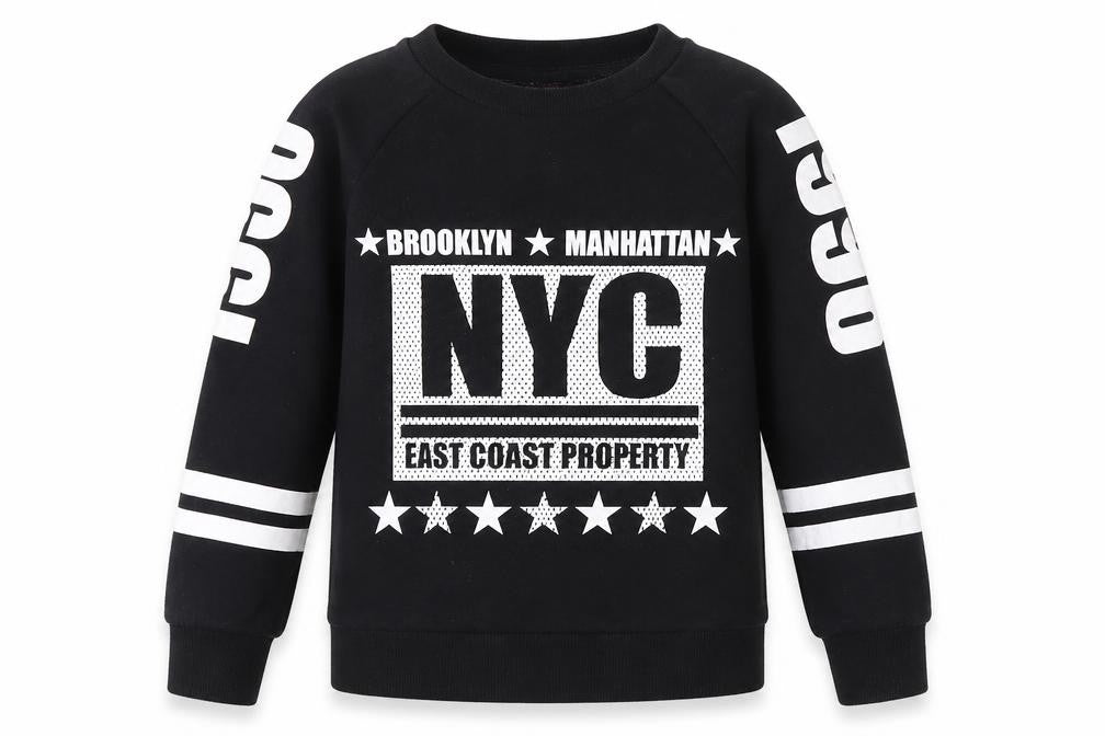 Front view of Young Dimension girls’ black jumper, size 7, years