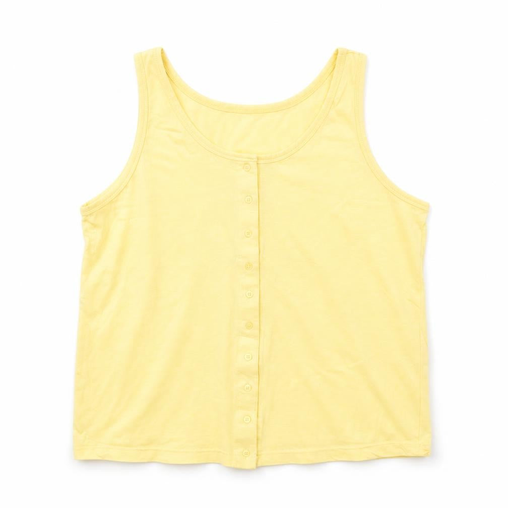 Front view of Nature Republic women’s yellow basic tank, size L