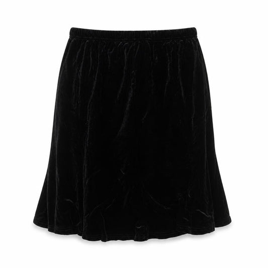 Front view of Soul women’s black flare skirt, size UK 12