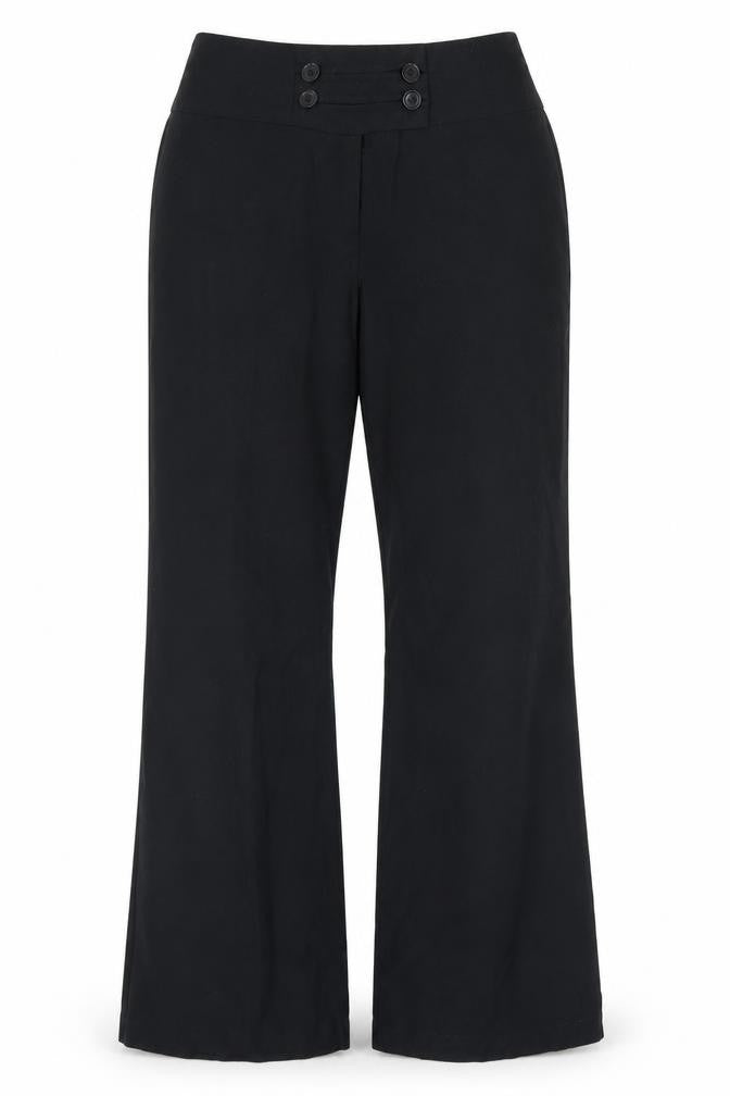 M&S Womens Black   Trousers  Size 12 L30 in