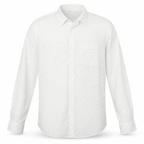 Burton menswear Mens White Geometric   Button-Up Size M