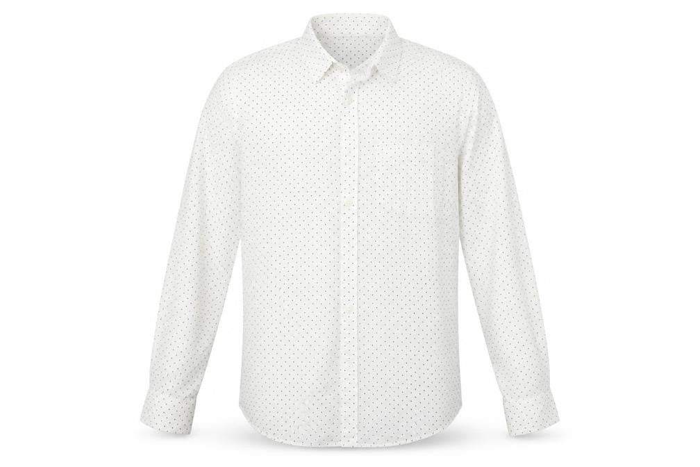 Burton menswear Mens White Geometric   Button-Up Size M
