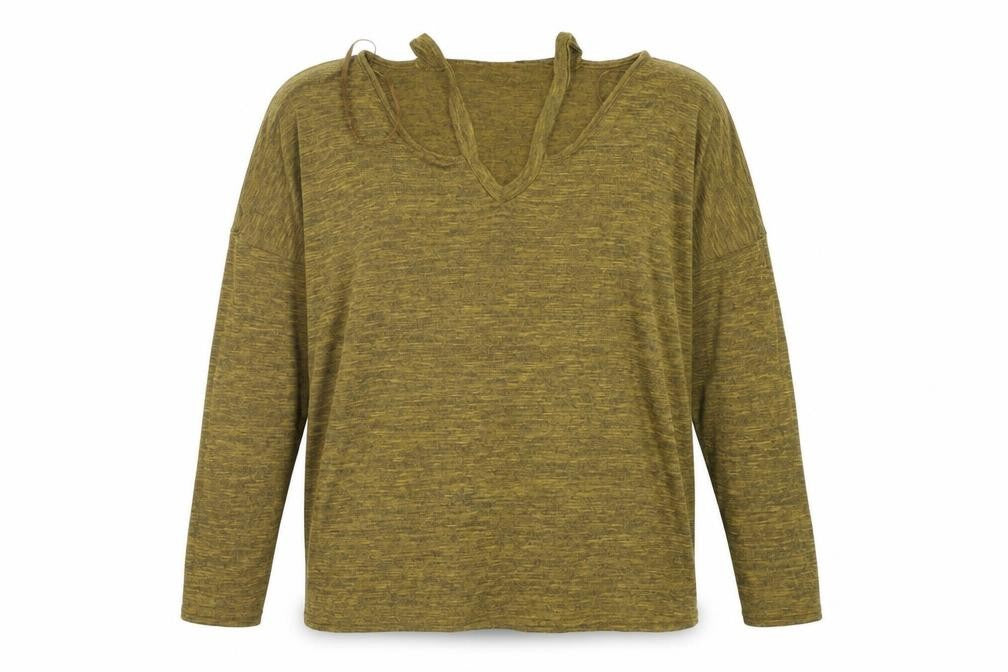 Front view of New Look women’s yellow jumper, size L