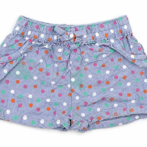 Jainco Girls Blue Polka Dot  Cropped Trousers Size 6-9 Months