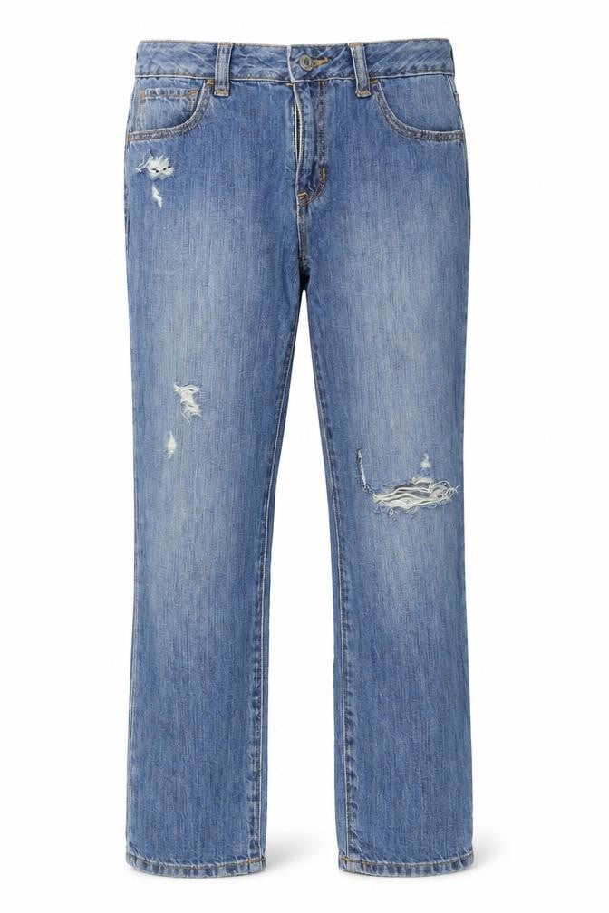 Front view of Gap girls’ blue straight jeans, size 12, years