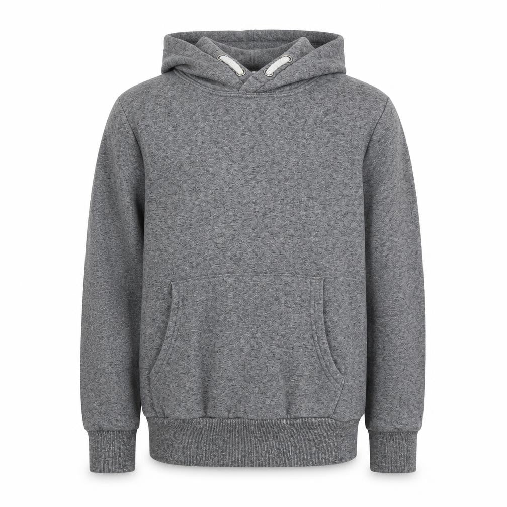 Front view of Marks & Spencer boys’ grey pullover hoodie, size 8-9, years
