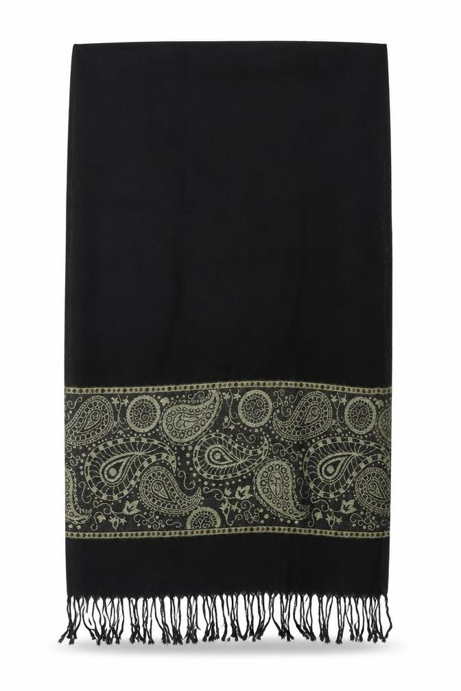 Front view of Preworn women’s black shawl/wrap