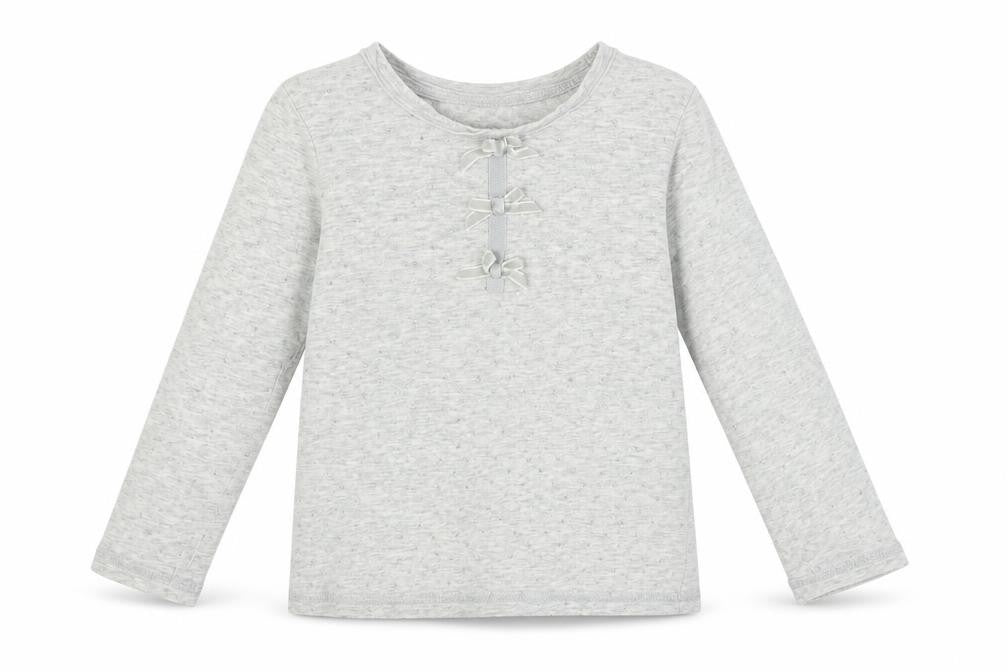 Front view of Next girls’ white striped basic t-shirt, size 2, years