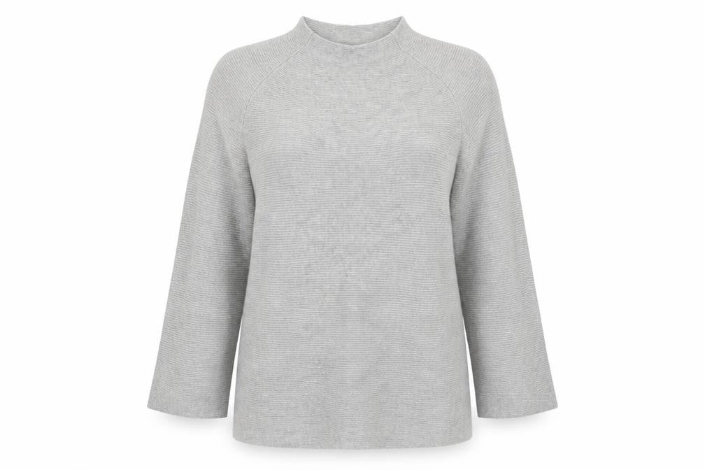 Front view of Principles women’s grey jumper, size UK 12
