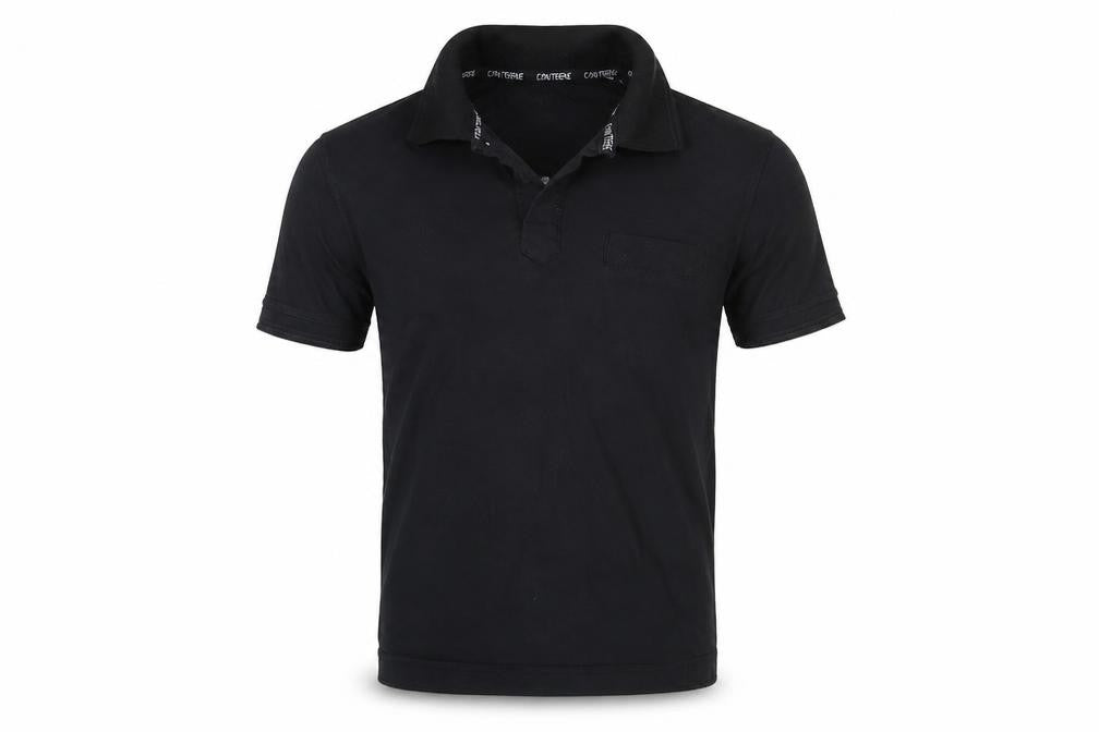 Front view of canteene boys’ black pullover polo, size 5, years