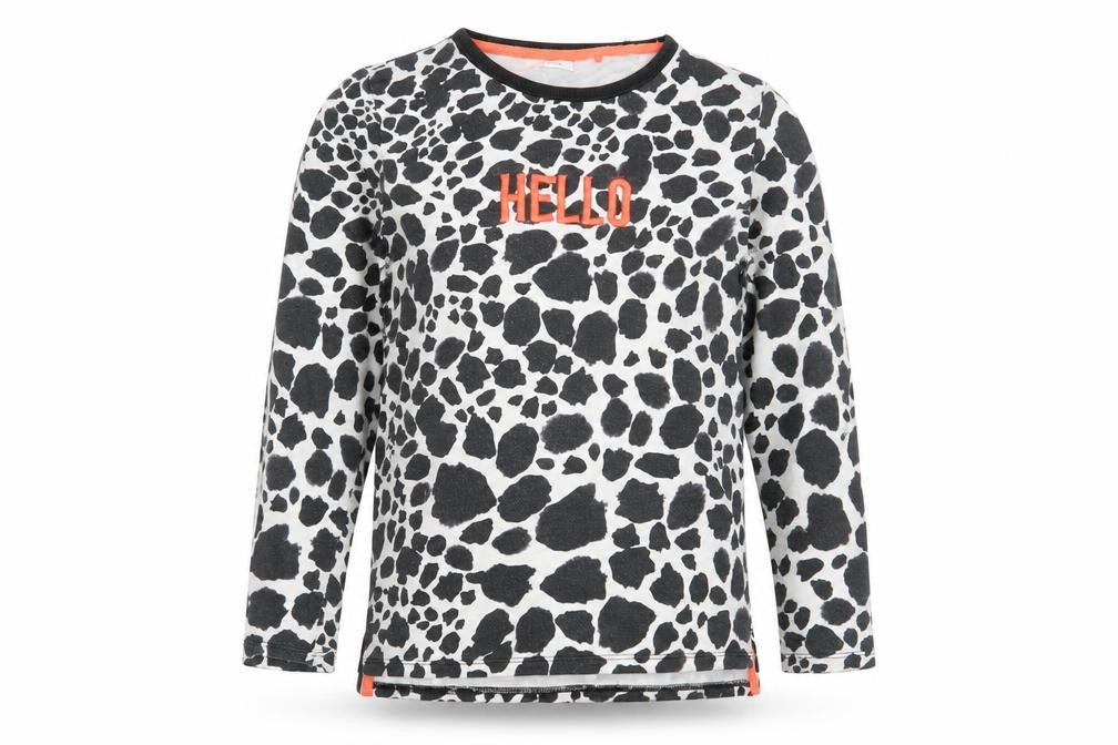 Front view of Next girls’ multicoloured animal print jumper, size 12, years